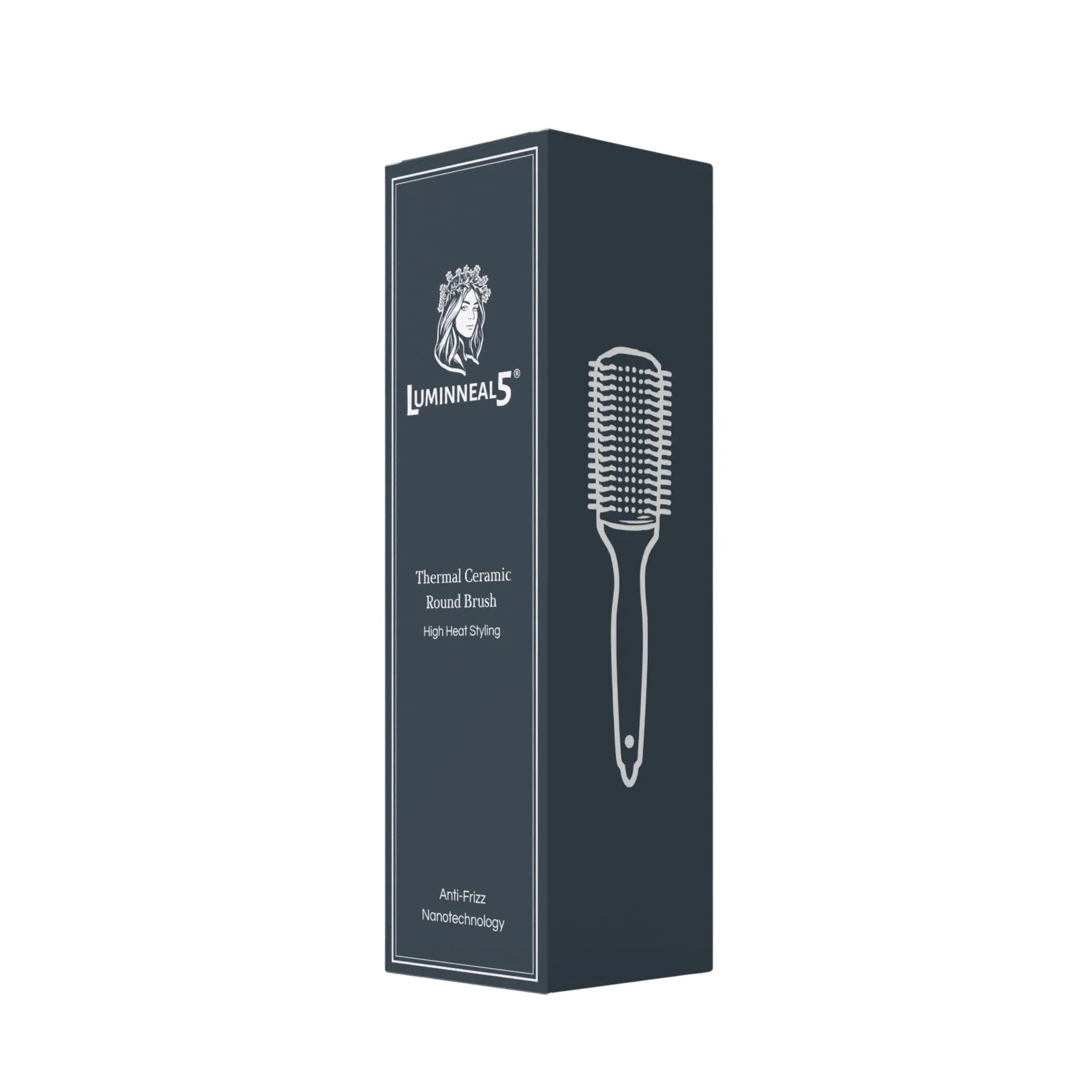 Luminneal5 round styling hairbrush packaging on a white background Luminneal5 Thermal Ceramic Round Brush – High Heat Styling + Anti-Frizz Technology Hair-Care vpwvuf-su.myshopify.com Luminneal5 Thermal Ceramic Round Brush – High Heat Styling + Anti-Frizz Technology Hair-Care vpwvuf-su.myshopify.com