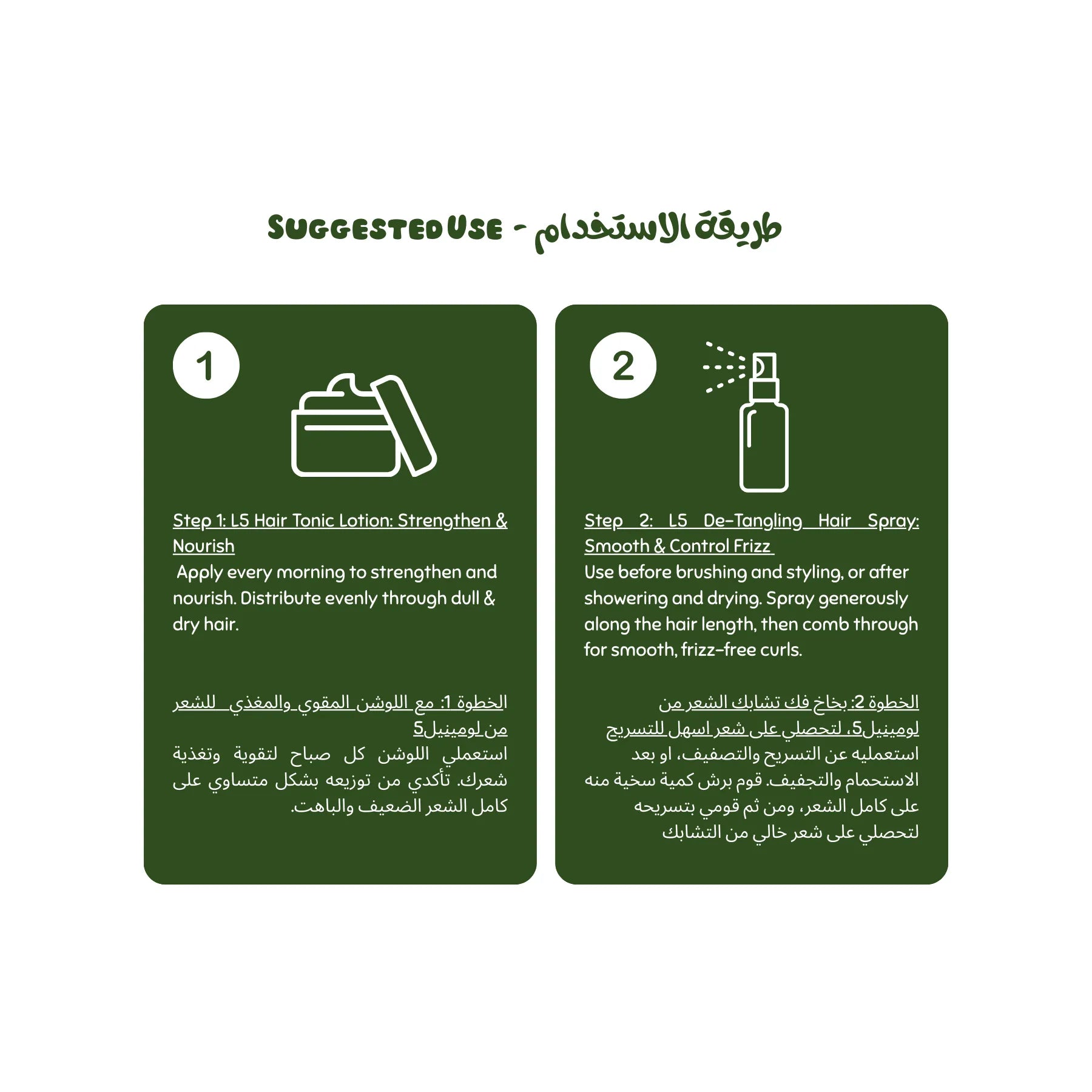 Instructions for using a hair care product with step-by-step guidance on a green background. (curly hair Set) Curly & Tangled Hair Care Set Hair-Care vpwvuf-su.myshopify.com Curly & Tangled Hair Care Set Hair-Care vpwvuf-su.myshopify.com